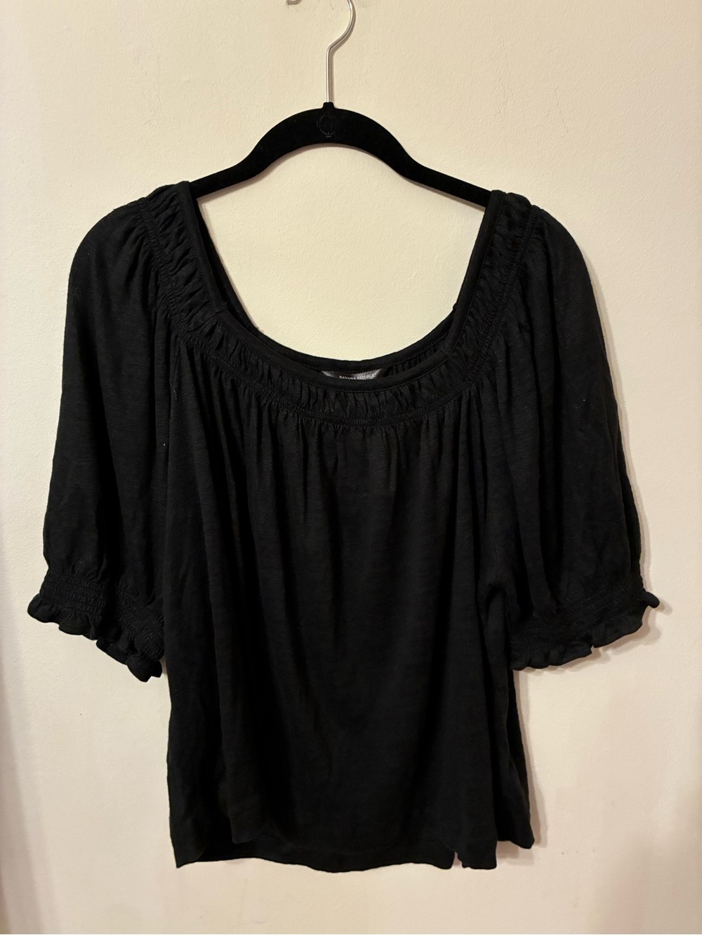 NWT Banana Republic size XL black linen top
